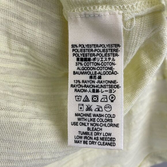 NWT We The Free Yellow V-Neck Distressed T-Shirt Size XS - Picture 7 of 8